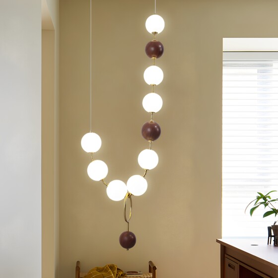 Medieval beads cream wind magic bean bedroom dining room chandelier