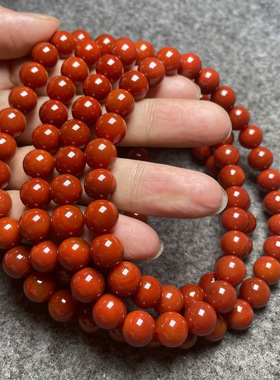 天然南红玛瑙佛珠手链