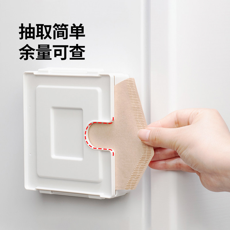 日本进口咖啡收纳盒磁铁吸壁扇形 卓焕居家日用配套器具