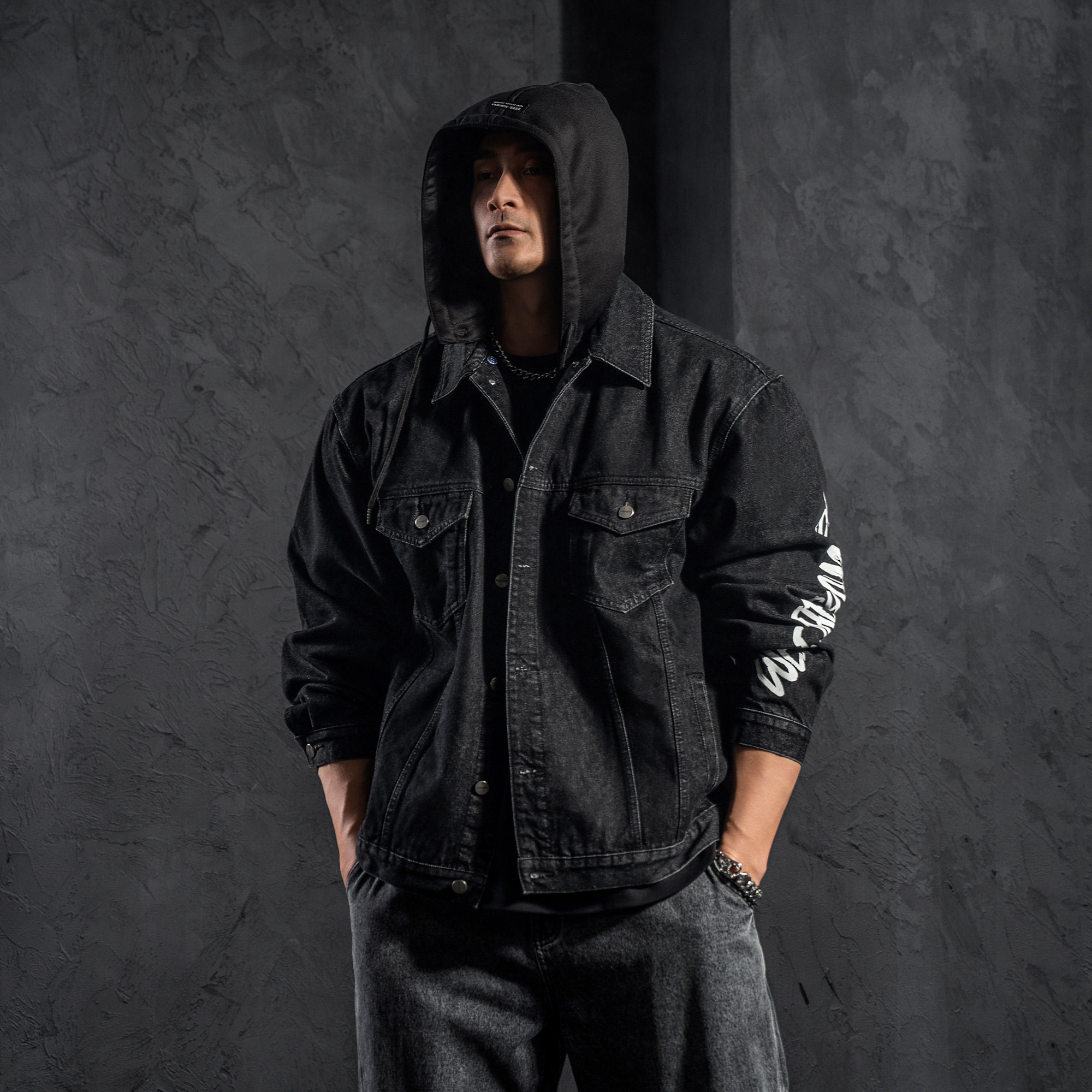 鹿家门工装男士夹克牛仔外套大码美式复古时尚宽松百搭潮休闲上衣,淘宝优惠券,粉丝福利购,淘宝优惠卷