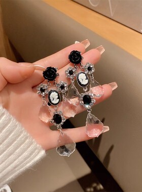 暗黑千金清冷感项链宫廷复古华丽满钻颈链多层重工锁骨链礼服配饰