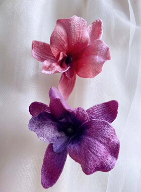 暗黑系花仙子蝴蝶兰发饰花朵发夹