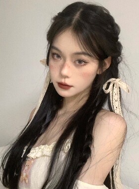芭蕾风公主编发蕾丝发带头饰头绳