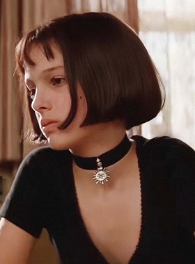 萝莉项链女太阳吊坠颈链choker