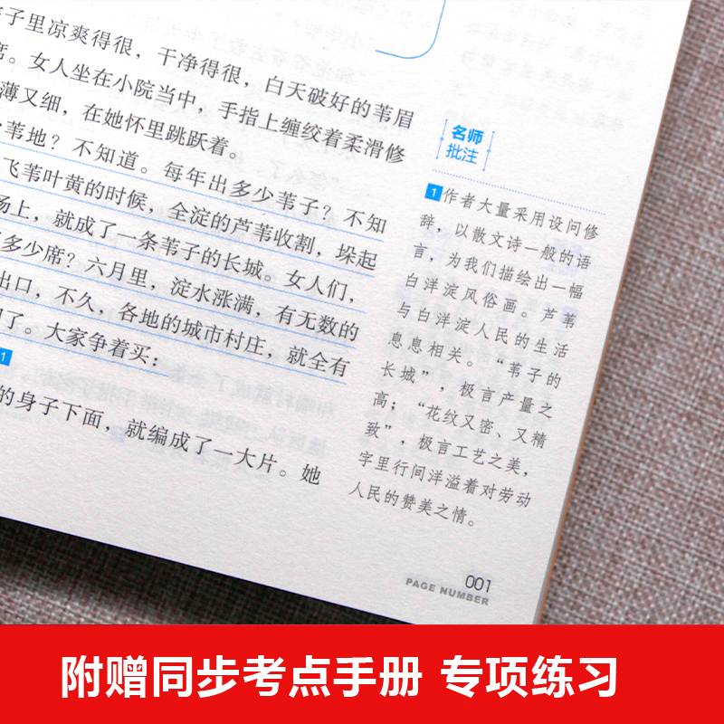 七年级上册必读课外书老师推荐初中生名著书目全套猎人笔记镜花缘原著正版白洋淀纪事湘行散记初中7上学期适合初中生阅读的书籍7上-图1