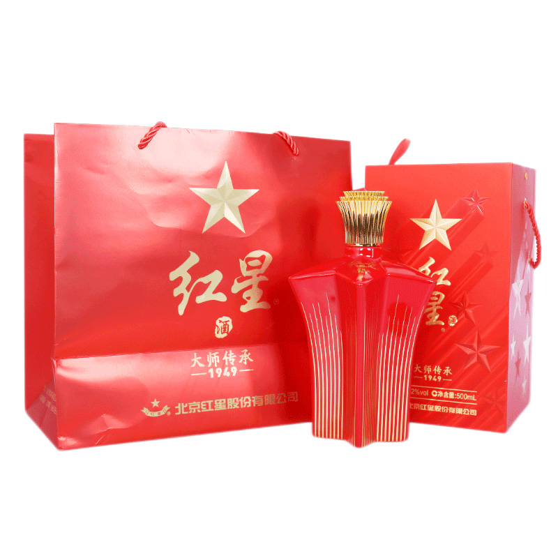 北京红星二锅头 大师传承1949 清香型白酒52度 500ml*1瓶/6瓶整箱