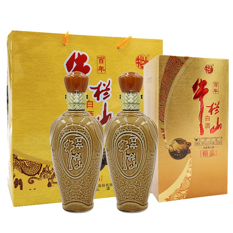 牛栏山百年精品北京二锅头酒浓香型 39度/52度 500ml*6瓶整箱装 - 图1