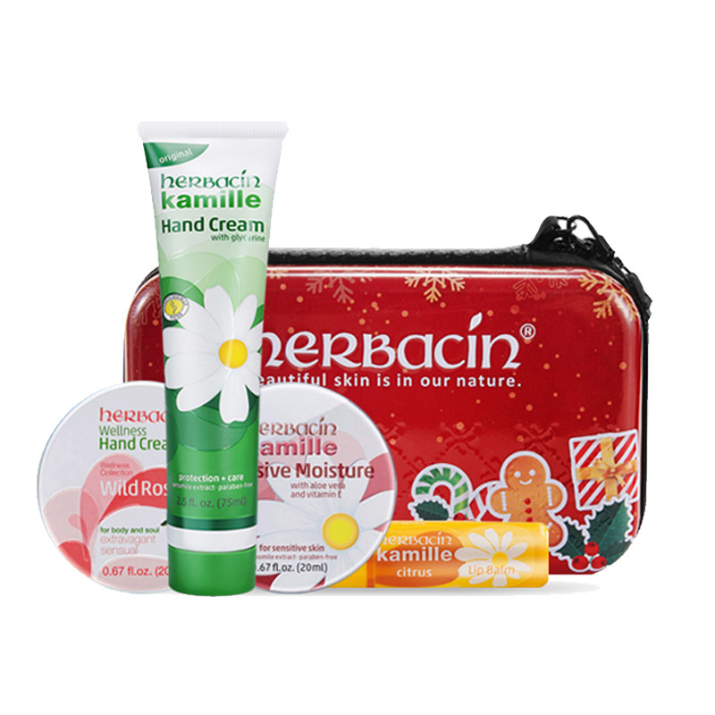 生日礼物德国小甘菊护手霜套装礼盒 herbacin化妆品护手霜