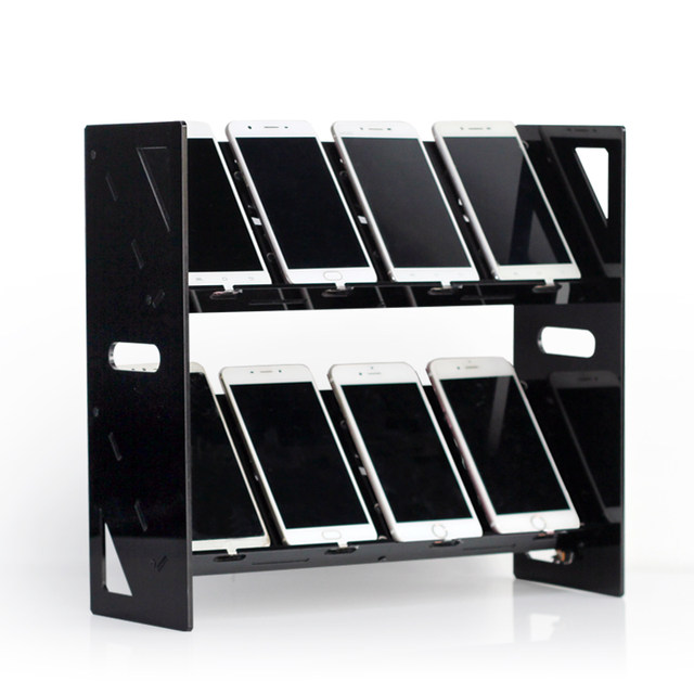 Longyou multi-layer mobile phone radiator cooling fan mobile phone storage bracket vertically placed desktop floor-standing rack WeChat business studio live broadcast multi-mobile charging mobile game cooling fan control rack