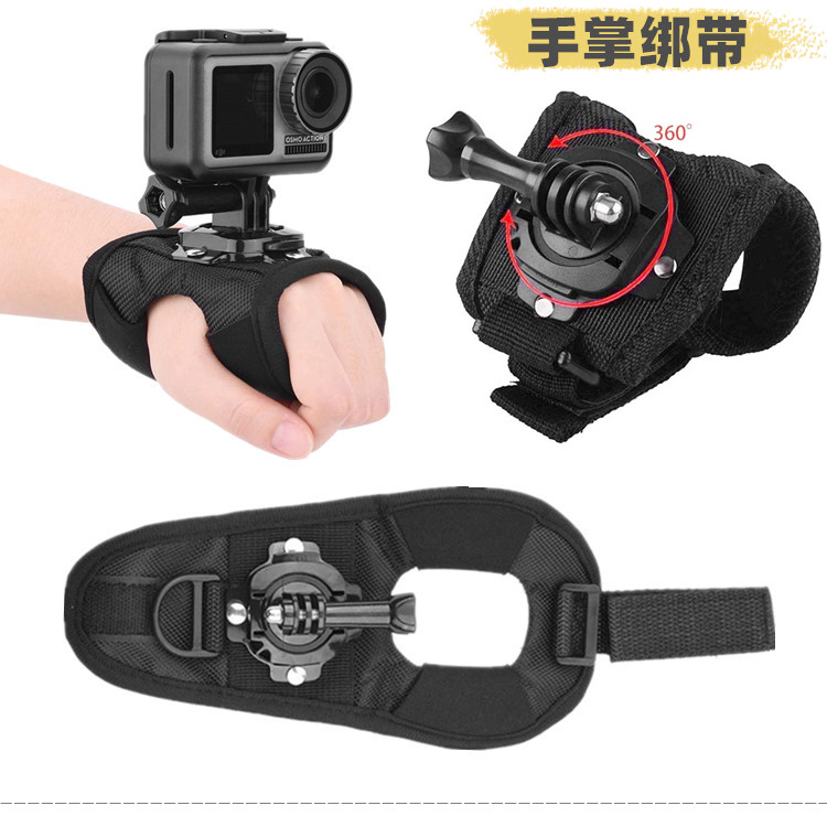 适合GOPRO8/7/5大疆灵眸山狗运动相机胸固定支架手上头上安装绑带 - 图3