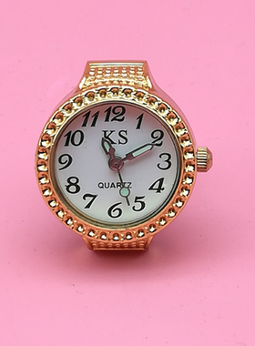 手表戒指女时尚个性情侣迷你创意装饰手指表男潮夜光针