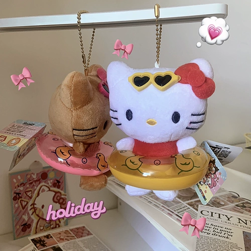 Милый плавательный круг, плюшевая подвеска, японская кукла, кот, подарок на день рождения