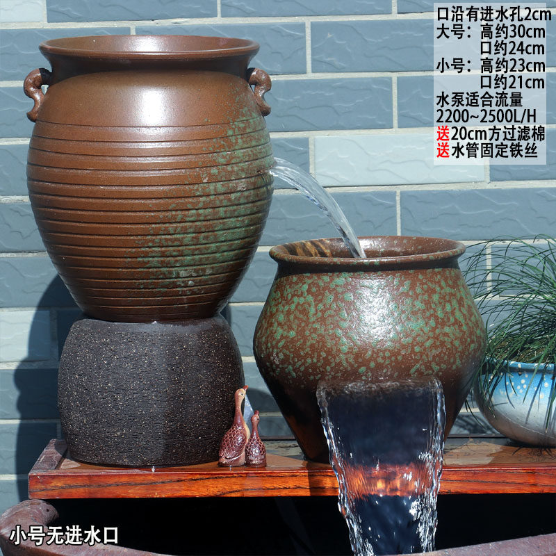 切割流水养鱼循环增氧古法流水罐大号叠水瀑布过滤生态造景老式罐,淘宝优惠券,粉丝福利购,淘宝优惠卷