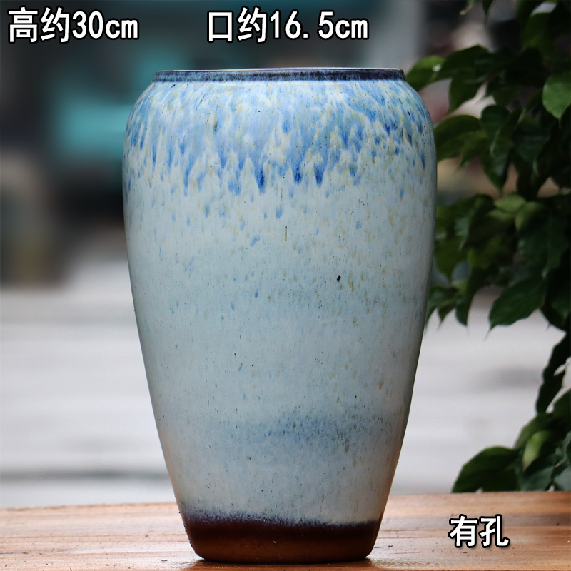大号老桩多肉植物花盆陶瓷粗陶罐兰花盆景盆蕨类植物高筒陶盆简约 - 图1