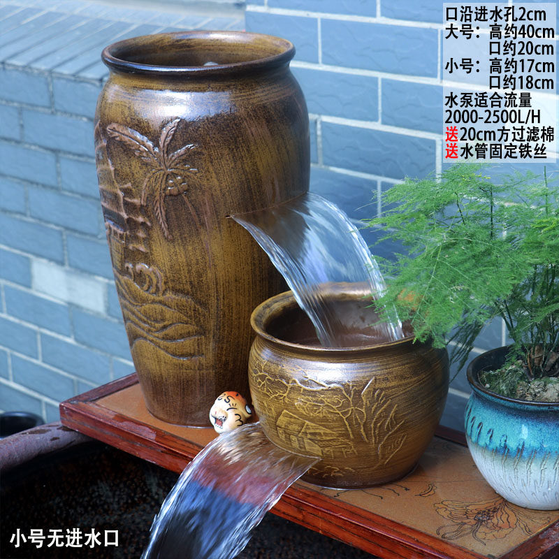 切割流水养鱼循环增氧古法流水罐大号叠水瀑布过滤生态造景老式罐,淘宝优惠券,粉丝福利购,淘宝优惠卷