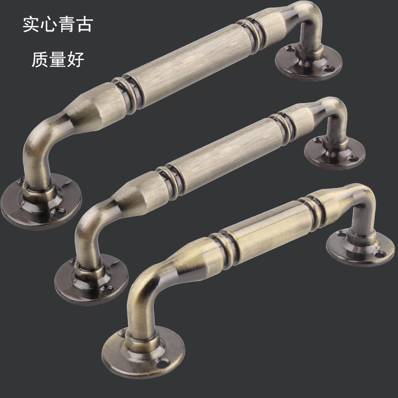 老式大门拉手柜门明装把手手柄锌合金不锈钢门防盗门铁门上扶手 - 图0
