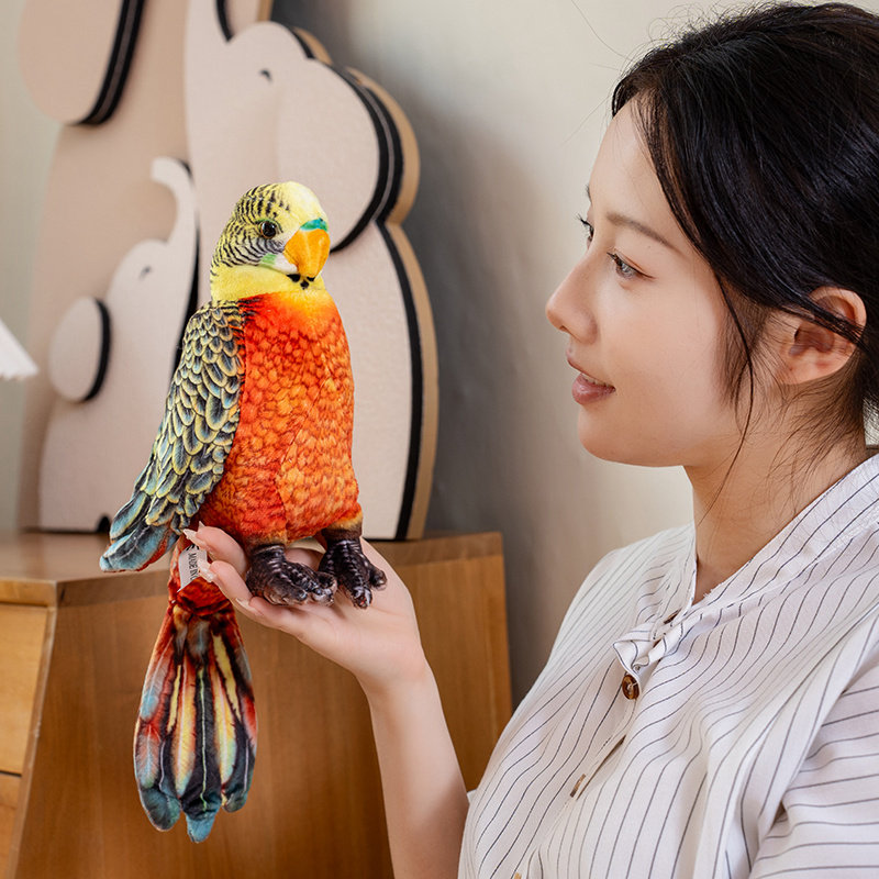 仿真虎皮鹦鹉毛绒玩具布娃娃儿童生日礼物送女友闺蜜抱枕公仔女,淘宝优惠券,粉丝福利购,淘宝优惠卷