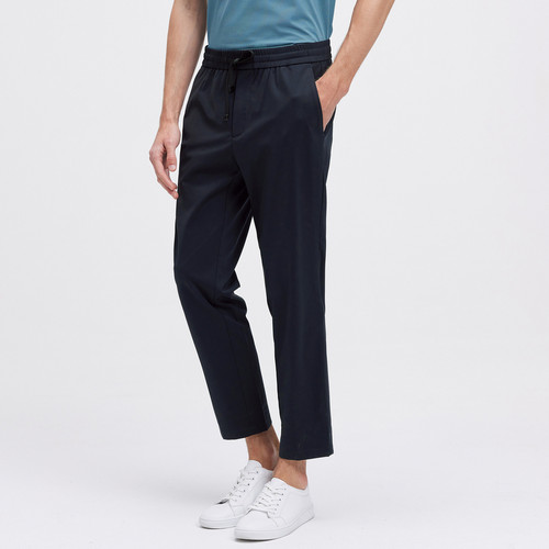 MENHARDUM/蔓哈顿夏装新品松紧腰休闲裤九分裤针织微弹裤子男 - 图1