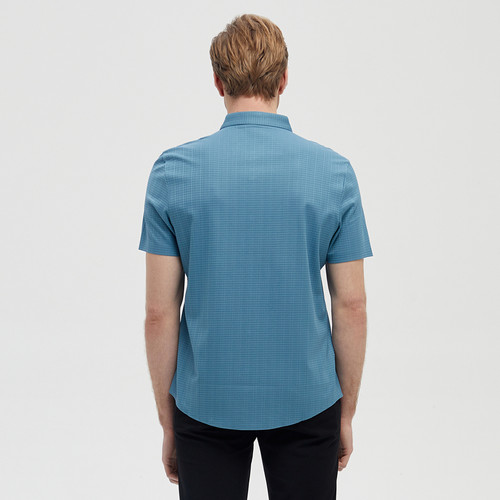 MENHARDUM/蔓哈顿夏季新品纯棉短袖商务翻领开衫T恤针织体恤衫男 - 图0