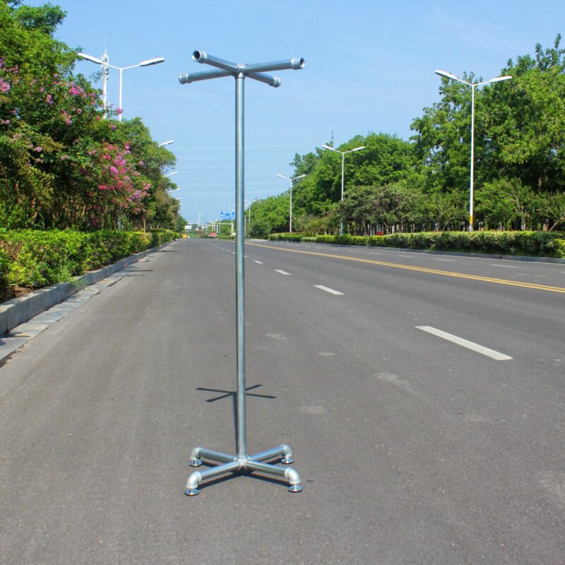 Floor-standing hanging bracket single-pole clothes drying rod indoor simple clothes hanger household bedroom clothes rack balcony cool clothes hanger