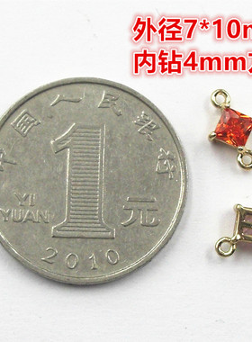 diy包边方形吊坠挂件古装发饰