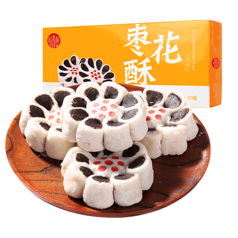 稻香村枣花酥传统特产枣泥饼老式糕点心中式小吃怀旧好吃休闲零食