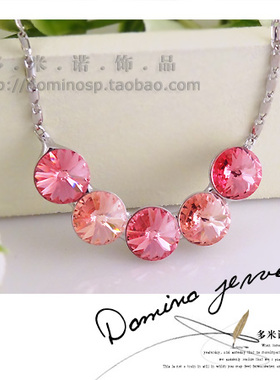 新光饰品水晶贝壳短款吊坠项链