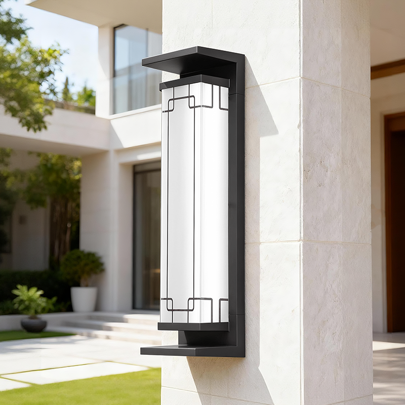 壁灯户外太阳能墙壁挂灯室外防水入户灯新中式庭院灯复古窗花门灯 - 图0