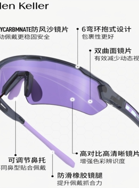 海伦凯勒防风沙抗冲击骑行墨镜