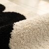Black and white simple carpet bedroom bedside blanket high-end flocking foot mat living room thickened water-absorbent non-slip long floor mat