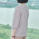 Cotton mid-sleeve top women's three-quarter sleeve shirt high-end summer