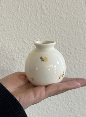 法式陶瓷花瓶轻奢高级感插花复古