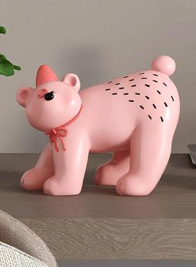 治愈系小熊客厅摆件玄关酒柜家居装饰品卧室儿童房新年乔迁礼物