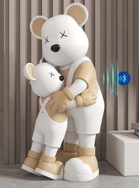 亲子熊摆件客厅电视柜沙发落地大型软装饰品网红乔迁新居礼品
