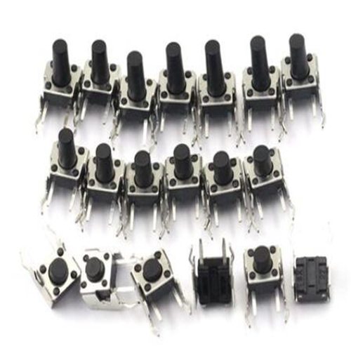 轻触开关 6*6*5.5 四脚 微动 按键开关 铜脚 直插 （1K） - 图2