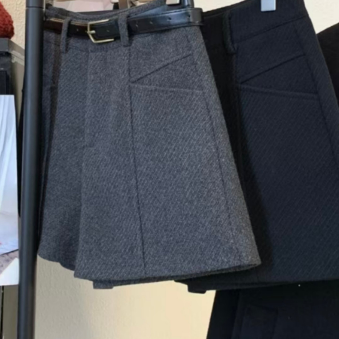 大码灰色毛呢短裤女2025秋冬新款胖mm高腰显瘦外穿宽松阔腿五分裤,淘宝优惠券,粉丝福利购,淘宝优惠卷