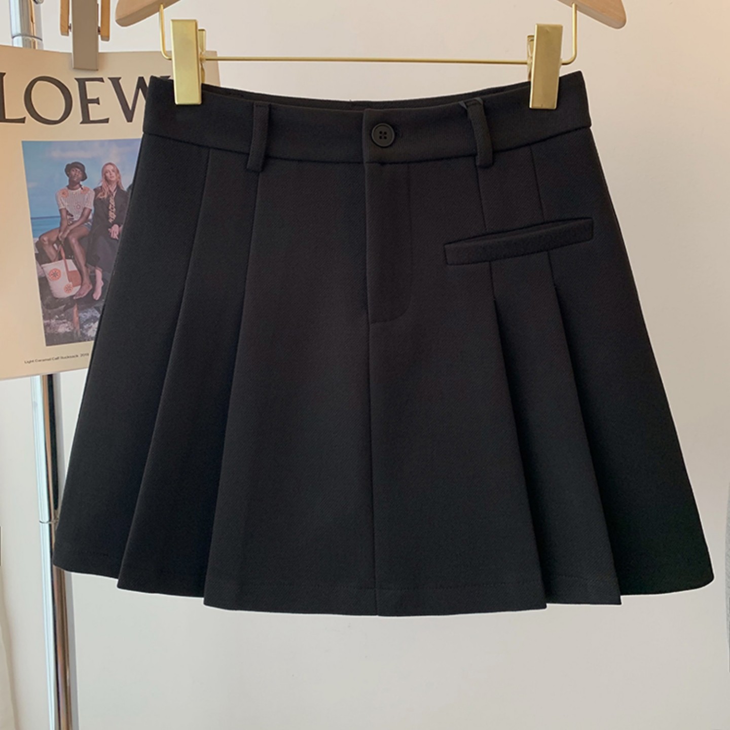 大码女装高腰黑色毛呢超好看冬装半身裙灰色百褶裙胖mm显瘦短裙子,淘宝优惠券,粉丝福利购,淘宝优惠卷