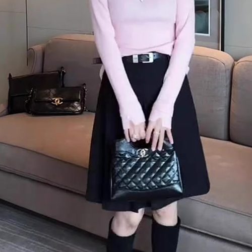 黑色半身裙女2025秋冬流行爆款高腰显瘦小众设计感时尚气质百褶裙 - 图0