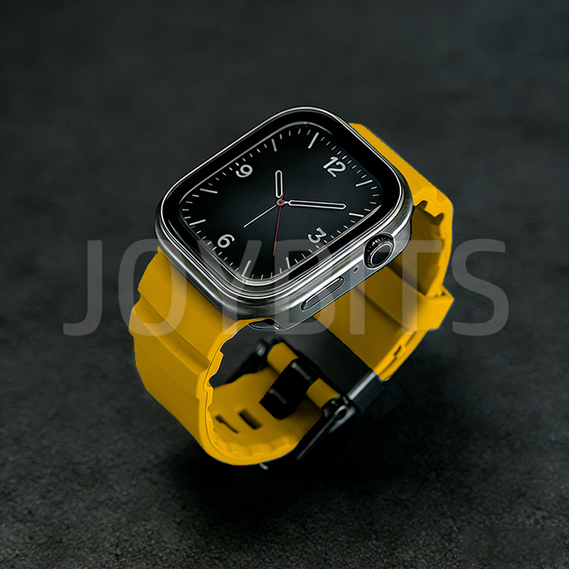 运动S11硅胶Ultra3金属表带适用iWatch苹果手表se不锈钢扣46/49mm - 图3