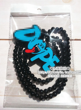 DOPE 鬼脸亚克力街头嘻哈滑板死飞潮牌挂饰挂件毛衣车用挂链项链