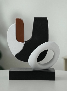 简约现代不规则抽象雕塑树脂摆件