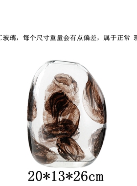 简约现代轻奢手工艺术水培玻璃创意花瓶家居样板间博古架餐厅书i.