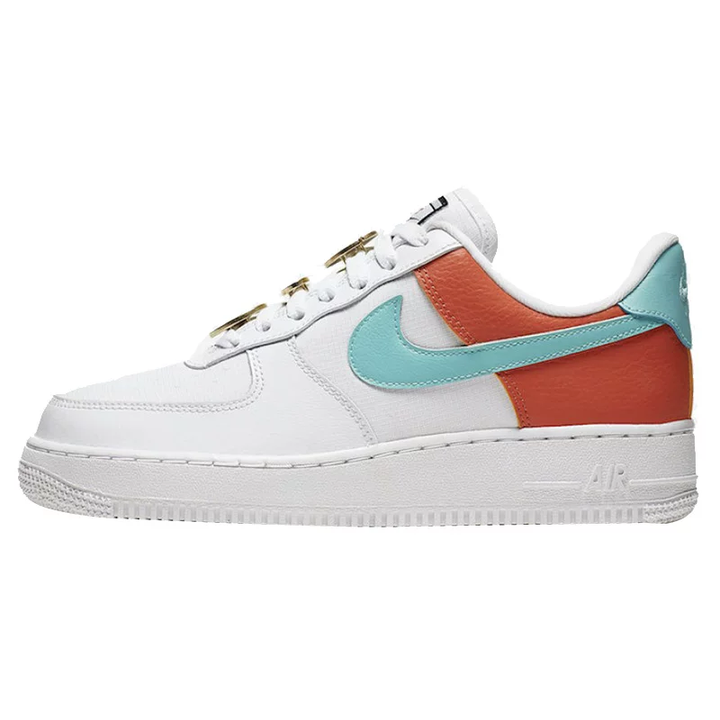 Кроссовки женские низкого верха Nike Air Force 1 AF1 бело-розовые AA0287-107-106