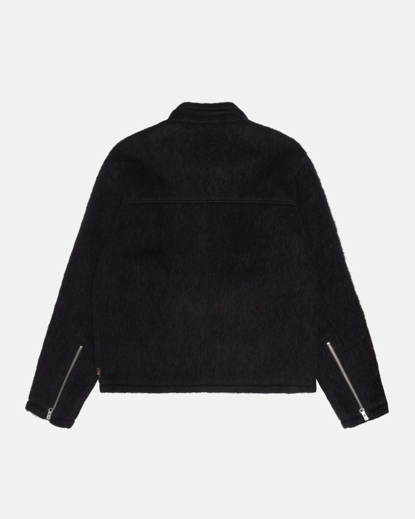 Stussy MOHAIR CLUB JACKET 马海毛秋冬格子拉链厚夹克外套 - 图1