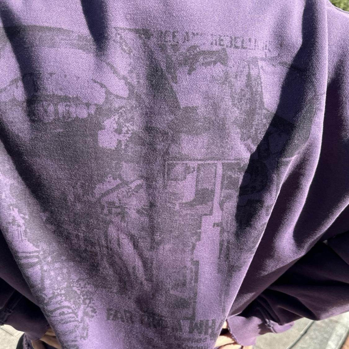 FAR ARCHIVE 24FW VTG水洗刀割破坏印花做旧拉链连帽卫衣vibe - 图2