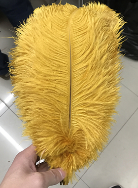 金色插花橱窗摆件婚礼鸵鸟毛