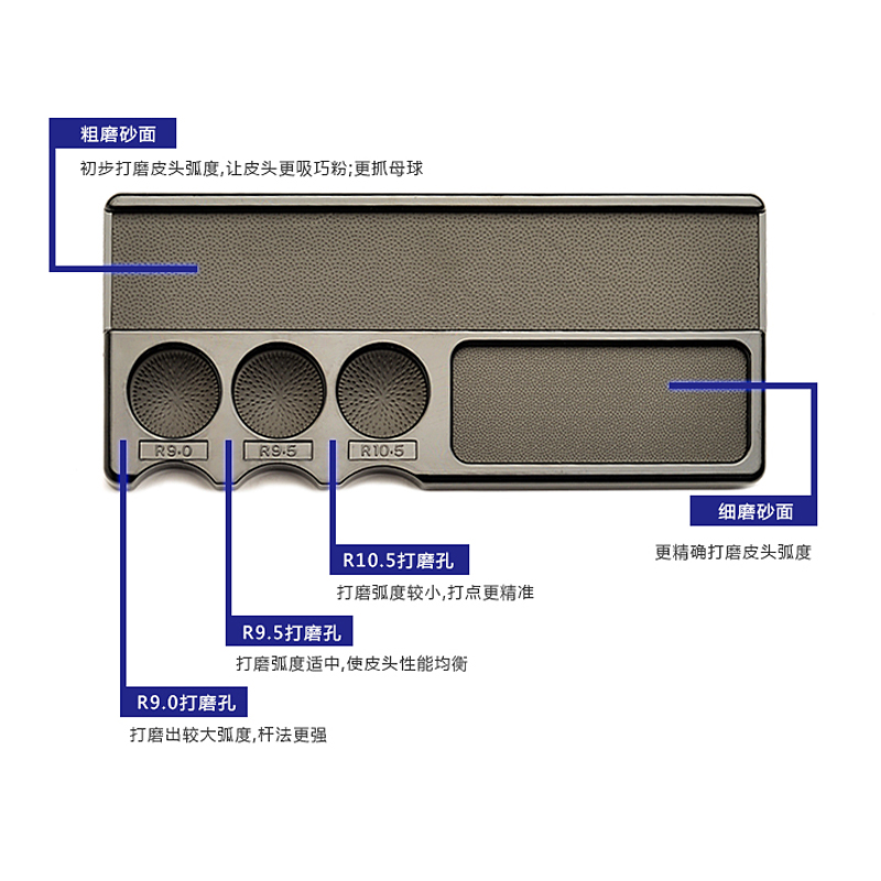 MEZZ美兹皮头修理板台球杆维修工具杆头搓枪头修弧度打磨-图1