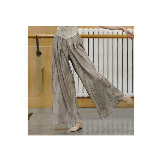 Modern dance loose wide-leg pants classical dance elegant pants printed practice pants drape style dance pants summer
