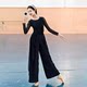 Classical dance clothes, elegant double-layer pleated gauze clothes for women, Chinese dance body charm training clothes, slimming training tops for women