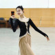Classical dance gauze Chinese dance costume body rhyme body suit dance top women's new winter dance practice clothes